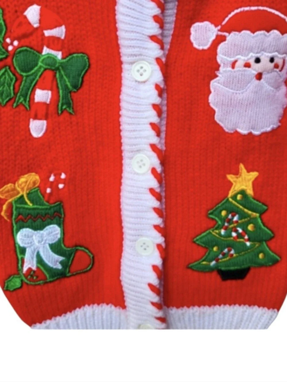 Pride N Joy Vintage Christmas Cardigan Sweater Red Size 18 Months